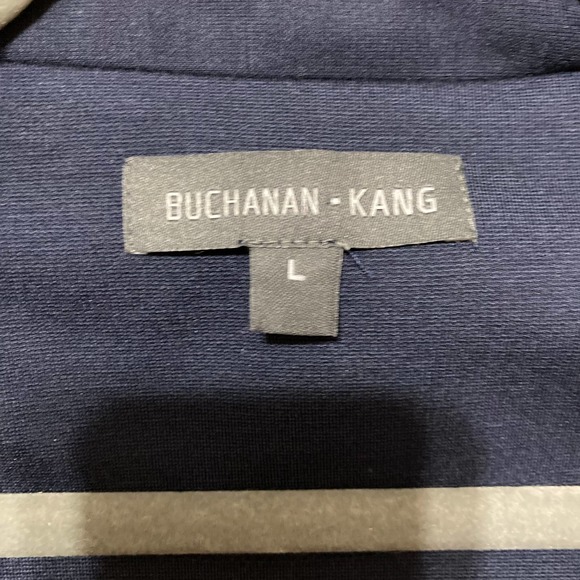 Buchanan Kang Zip Up Blouse Top Large Navy Blue - Picture 6 of 6